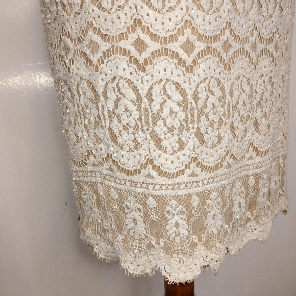 VINTAGE CACHE BEADED LACE DRESS - Picture 4 of 10